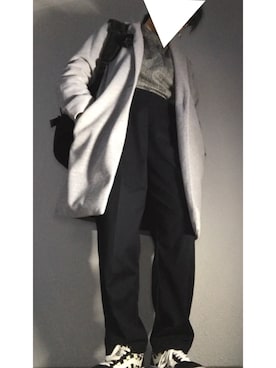 「AS KNOW AS PINKY（アズノゥアズピンキー）のアイテム（チェスターコート）」を使った、は    なさん（レディース・151cm）の冬コーディネート