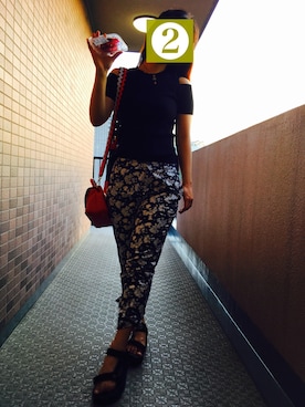 「Teva（テバ）のTeva / プラットフォーム ユニバーサル（サンダル）」を使った、マルコさん（レディース・159cm）の春コーディネート