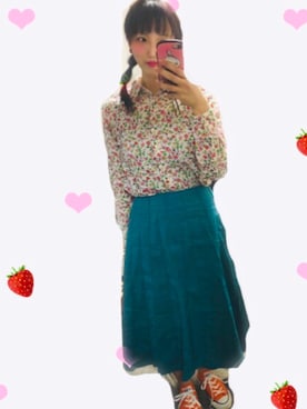 「Jocomomola（ホコモモラ）のアイテム」を使った、るんさん（レディース・157cm）の春コーディネート