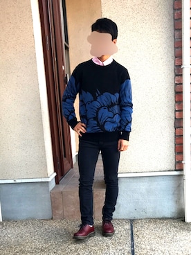 「黒×ピンク」｜「アイテム（ブーツ）」を使った、koheiさん（メンズ・165cm）の秋コーディネート