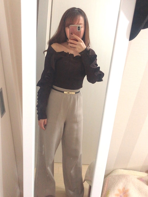SNIDEL（スナイデル）の「フリルディテールニットプルオーバー（ニット 