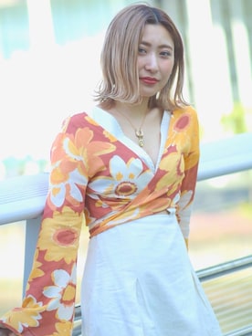 「Afends（アフェンズ）のアイテム（ワンピース/ドレス）」を使った、YUUKA🦋さん（レディース・157cm）の夏コーディネート