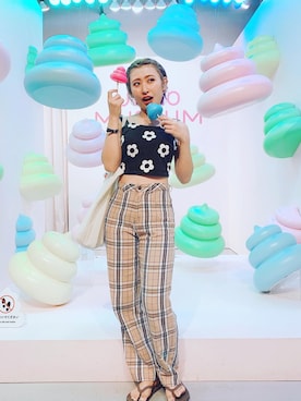 「うんこミュージアム」｜YUUKA🦋さん（レディース・157cm）の夏コーディネート