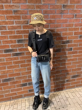 「roial（ロイアル）のアイテム（パンツ）」を使った、YUUKA🦋さん（レディース・157cm）の秋コーディネート