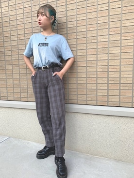 「Afends（アフェンズ）のアイテム（パンツ）」を使った、YUUKA🦋さん（レディース・158cm）の秋コーディネート