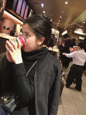 「アイテム（ムートンコート）」を使った、seika.kさん（レディース・162cm・10代）の冬コーディネート