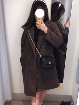 「LOWRYS FARM」｜「アイテム（ピーコート）」を使った、82 さん（レディース・165cm）の冬コーディネート