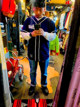 「Captains Helm（キャプテンズヘルム）のアイテム」を使った、スギヤローさん（メンズ・170cm）の冬コーディネート