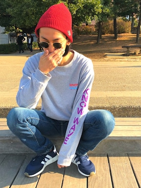「TCSS（ティーシーエスエス）のアイテム（帽子）」を使った、eki_tmtさん（メンズ・173cm）の夏コーディネート