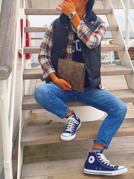 「おとなコーデ」｜「アイテム（アナログ腕時計）」を使った、eki_tmtさん（メンズ・173cm）の冬コーディネート