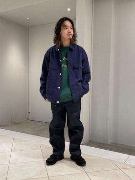 「Thingless（シングレス）のアイテム（パンツ）」を使った、taichiさん（メンズ・170cm）の冬コーディネート