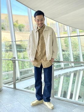 「DANTON（ダントン）のアイテム（カバーオール）」を使った、kinoshitaさん（メンズ・176cm）の春コーディネート