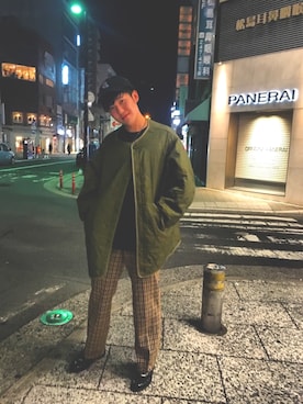 「フォローミー」｜「アイテム（ノーカラージャケット）」を使った、RAYMONさん（メンズ・184cm）の秋コーディネート