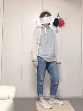 「アイテム（ブローチ/コサージュ）」を使った、batuさん（メンズ・162cm）の春コーディネート