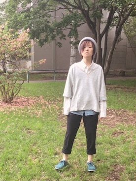 「Lee（リー）のアイテム（ブーツ）」を使った、batuさん（メンズ・162cm）の夏コーディネート
