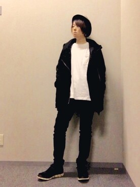 「GLOBAL WORK（グローバルワーク）のアイテム（その他アウター）」を使った、batuさん（メンズ・162cm）の冬コーディネート