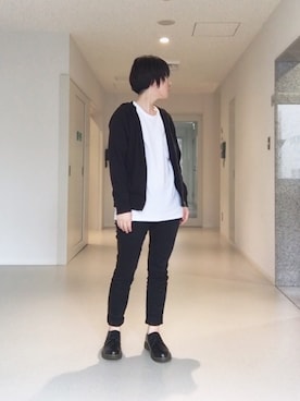 「Dr. Martens（ドクターマーチン）のDr.Martens (ドクターマーチン)/1461 3EYE GIBSON SHOES（その他シューズ）」を使った、batuさん（メンズ・162cm）の秋コーディネート