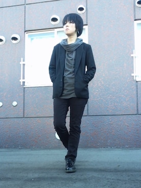 「Dr. Martens（ドクターマーチン）のDr.Martens (ドクターマーチン)/1461 3EYE GIBSON SHOES（その他シューズ）」を使った、batuさん（メンズ・162cm）の秋コーディネート
