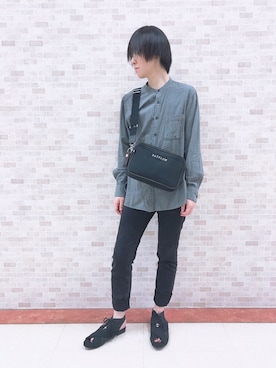 「antiqua（アンティカ）のアイテム（サンダル）」を使った、batuさん（メンズ・162cm）の夏コーディネート
