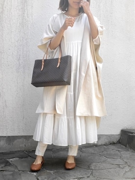 「CELINE」｜「アイテム（その他アウター）」を使った、くるみこさん（レディース・158cm）の春コーディネート