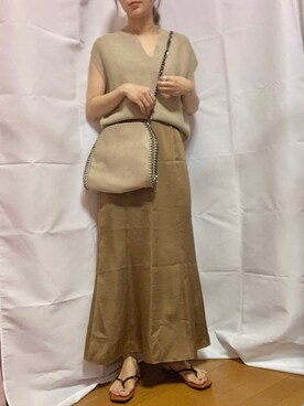 「GRL（グレイル）の2wayチェーンフラップバッグ（ハンドバッグ）」を使った、くるみこさん（レディース・158cm）の秋コーディネート