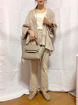 「CELINE」｜「アイテム（その他シューズ）」を使った、くるみこさん（レディース・158cm）の秋コーディネート