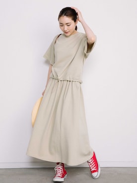 「アイテム（セットアップ）」を使った、eversince_snap さん（レディース・162cm）の夏コーディネート