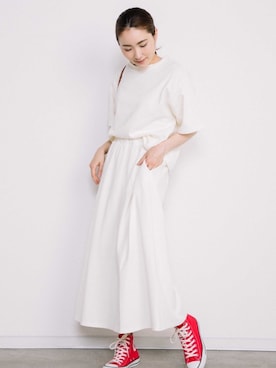 「eversince（エバーシンス）のアイテム（セットアップ）」を使った、eversince_snap さん（レディース・162cm）の夏コーディネート