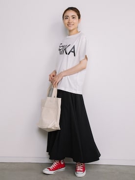 「無印良品（ムジルシリョウヒン）のアイテム（バッグ）」を使った、eversince_snap さん（レディース・162cm）の夏コーディネート