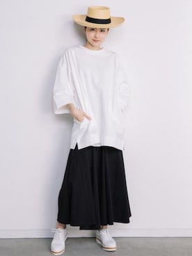 「eversince（エバーシンス）のアイテム」を使った、eversince_snap さん（レディース・162cm）の夏コーディネート