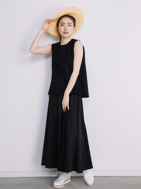 「ZARA（ザラ）のアイテム（帽子）」を使った、eversince_snap さん（レディース・162cm）の夏コーディネート