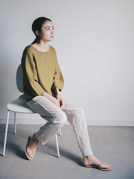 「H&M（エイチ・アンド・エム）のアイテム（サンダル）」を使った、eversince_snap さん（レディース・162cm）の秋コーディネート