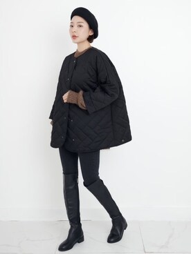 「H&M（エイチ・アンド・エム）のアイテム（ハンチング/ベレー帽）」を使った、eversince_snap さん（レディース・162cm）の冬コーディネート