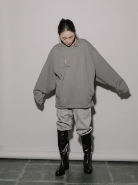 「H&M（エイチ・アンド・エム）のアイテム（スウェットパンツ）」を使った、eversince_snap さん（レディース・162cm）の冬コーディネート