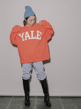 「H&M（エイチ・アンド・エム）のアイテム（スウェットパンツ）」を使った、eversince_snap さん（レディース・162cm）の冬コーディネート