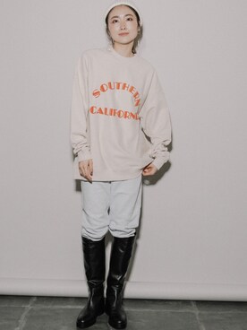 「H&M（エイチ・アンド・エム）のアイテム（スウェットパンツ）」を使った、eversince_snap さん（レディース・162cm）の春コーディネート