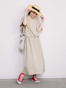 「アイテム（セットアップ）」を使った、eversince_snap さん（レディース・162cm）の春コーディネート