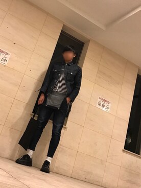 「ADIEU（アデュー）のアイテム（ブーツ、ブラック系）」を使った、ARNY(アーニー)さん（メンズ・180cm）の春コーディネート