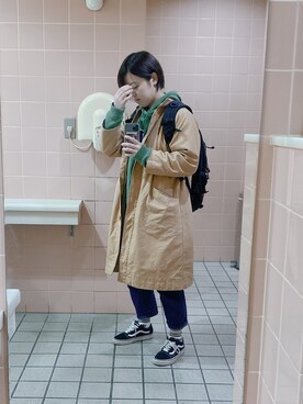 「トイレから失礼しやす」｜「アイテム（ジャケット/アウター）」を使った、ヨーグルトさん（レディース・159cm）の春コーディネート
