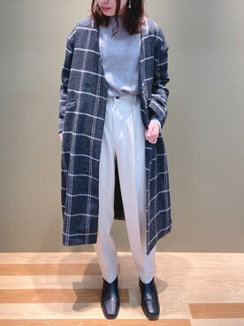 「ELENCARE DUE（エレンカーレデュエ）のアイテム（その他アウター）」を使った、yuka☻さん（レディース・159cm）の冬コーディネート