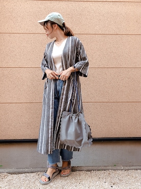 「LAGUNAMOON（ラグナムーン）のアイテム（その他アウター）」を使った、rui☺︎さん（レディース・158cm）の夏コーディネート