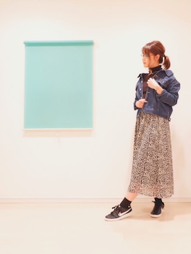 「RAY CASSIN（レイカズン）のアイテム（デニムジャケット）」を使った、snyasoさん（レディース・166cm）の冬コーディネート