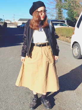 「salut!（サリュ!）のアイテム（帽子）」を使った、おまおさん（レディース・151cm）の冬コーディネート