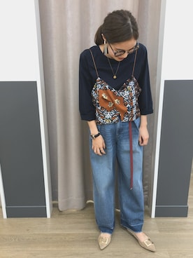 「YECCA VECCA（イェッカヴェッカ）のアイテム（パンプス）」を使った、おまおさん（レディース・151cm）の夏コーディネート