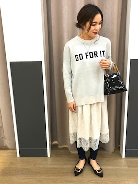 「YECCA VECCA（イェッカヴェッカ）のアイテム（パンプス）」を使った、おまおさん（レディース・151cm）の秋コーディネート