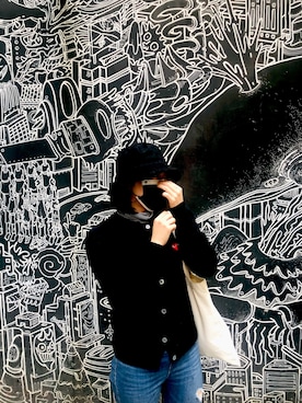 「CDG（シーディージー）のアイテム（ジャケット/アウター）」を使った、shirleyiiiiiさん（レディース・158cm）の冬コーディネート