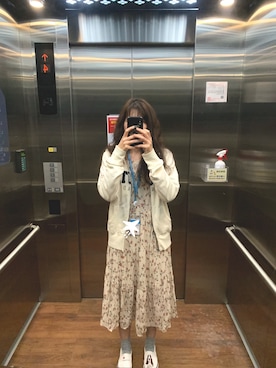 「ROOT（ルート）のアイテム（モッズコート）」を使った、♩LinLinLin♫さん（レディース・168cm）の秋コーディネート