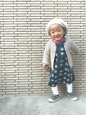 「PETIT BATEAU（プチバトー）のアイテム（その他アウター）」を使った、nnaammieeさん（レディース・154cm）の冬コーディネート
