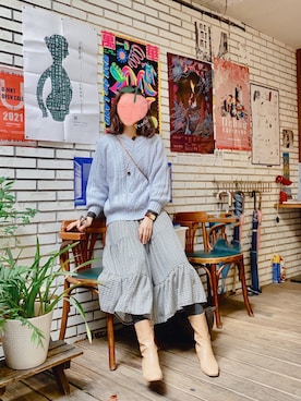 「通勤穿搭」｜「アイテム（ブーツ）」を使った、EX.LIBRIS🇹🇼さん（レディース・170cm）の冬コーディネート