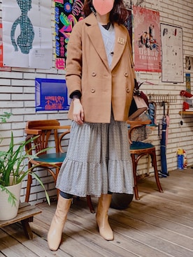 「通勤穿搭」｜「アイテム（ブーツ）」を使った、EX.LIBRIS🇹🇼さん（レディース・170cm）の冬コーディネート